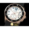 까르띠에 Calibre de Cartier Diver RG/RU White A2813 -CAR0327A