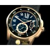 까르띠에 Calibre de Cartier Diver RG/RU Black A2813 -CAR0327B