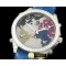 아콥 5Time Zone World SS/RU Diam Swiss Orig Quartz -JAC009A