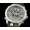 아콥 5Time Zone Skull SS/RU Diam Swiss Orig Quartz -JAC009C