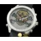 아콥 5Time Zone Skull SS/RU Diam Swiss Orig Quartz -JAC009D