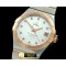 오메가 Double Eagle Men Auto SS/RG Silver Diam Miyota 9105 -OMG0315B