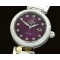 오메가 Deville Ladymatic SS/SS Purple J9105 -OMG0319B