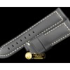 파네라이 24/22 Calf Leather Black/White Stitches for 44mm Pam -PACC080E