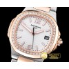 파텍필립 Nautilus 7010 Ladies RG/SS Diams WhiteSwiss Qtz -PP0217A