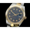 롤렉스 SS/YG Oyster Fluted Blue Diam Asian Eta 28362 -R2DJ0191G