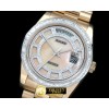 롤렉스 2014 YGold/President MGold Wavy Grid Asian Clone 28 -RDD0185B