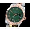 롤렉스 SS/RG Oyster Green Roman/Diam 2836 -RDJ0251B