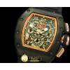 리차드밀 Carbon/Rose Gold Flyback PVD/RU Asian 7750 28800 -RM032