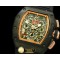 리차드밀 Carbon/Rose Gold Flyback PVD/RU Asian 7750 28800 -RM032