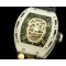 리차드밀 Skull Tourbillon SS/RU Black Asian 21J Decorated Movt -RM039A