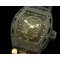 리차드밀 Skull Tourbillon PVD/RU Black Asian 21J Decorated Movt -RM039C