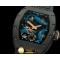 리차드밀 Dragon Tourbillon PVD/RU Black/Blue Asian 21J -RM047C