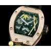 리차드밀 Panda Tourbillon RG/RU Skeleton Asian 21J Decorated -RM055A