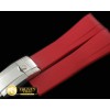 롤렉스 Red Rubber Strap 20/18 with Insignia Clasp -ROLACC021B